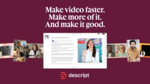 Descript official product interface or brand cover